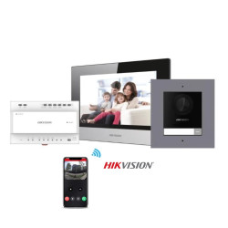 Hikvision Kit Videoporteiro inteligente 2 Fios - DS-KIS702Y