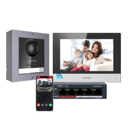 Hikvision Kit Videoporteiro inteligente Cabo POE - DS-KIS602