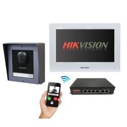 Hikvision Kit Videoporteiro inteligente Cabo POE - DS-KIS6320WF