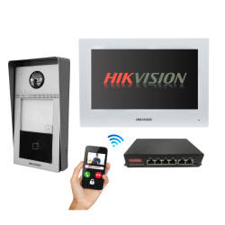 Hikvision Kit Videoporteiro inteligente Cabo POE KIT - KIT-DS-KV8113-WME1