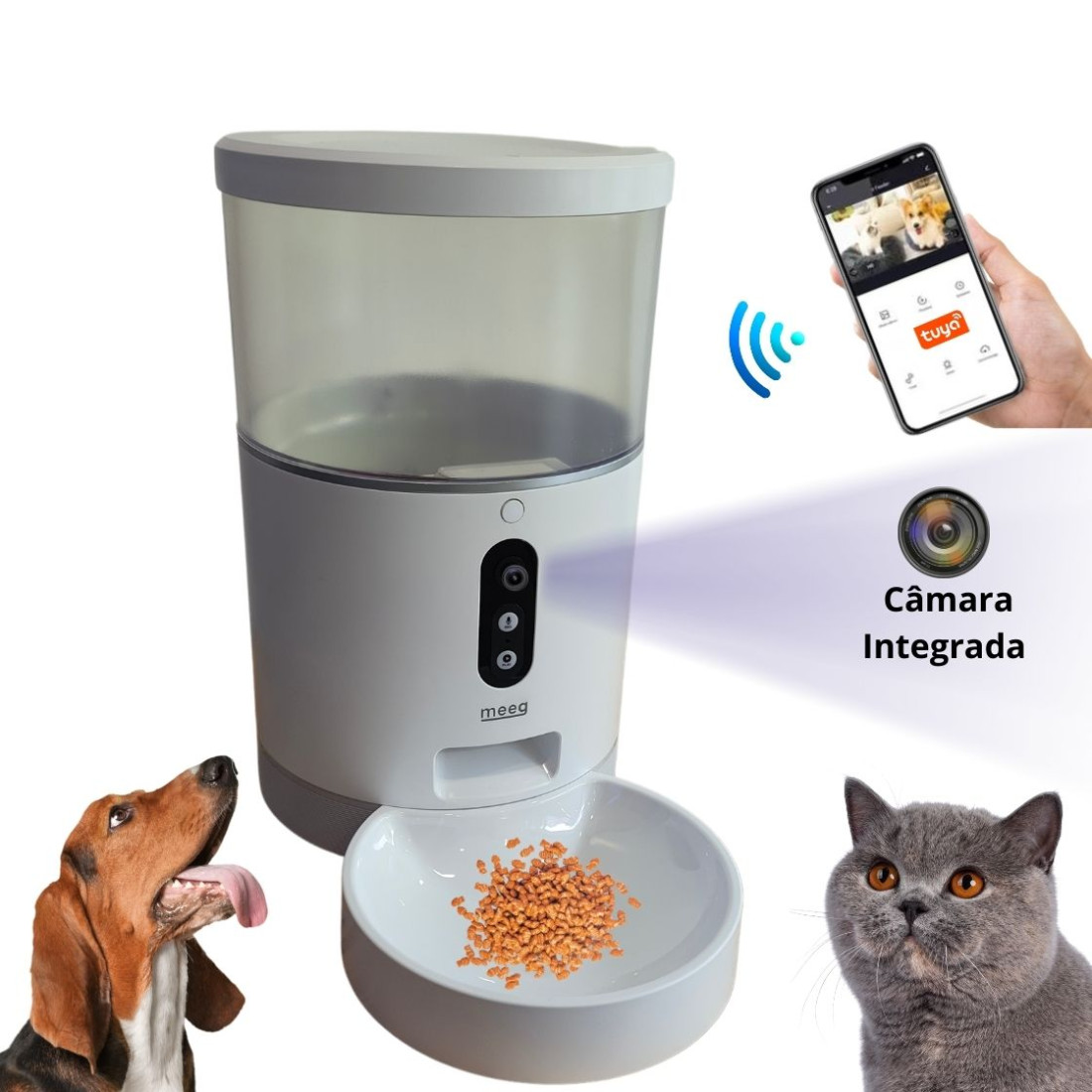 Alimentador Inteligente por Wifi com câmara - MGCM02