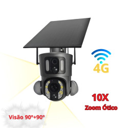 Câmara de Vigilância Rotativa Bateria/Solar 5mp Dual 4G - MGSRTZ054G