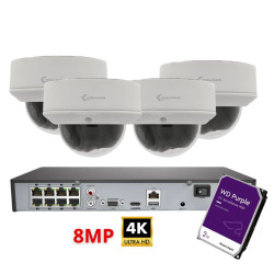 Vullcam Kit Câmaras de Vigilância POE 8MP 4K Interior/Exterior- VLPK08D