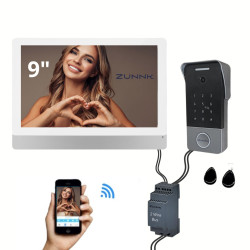 ZUNNK Kit Videoporteiro inteligente Cabo 2 fios - ZKVP02PW