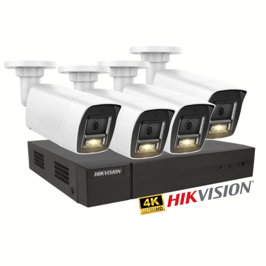 Kit Câmaras de Vigilância Bullet POE 8MP 4K - HIKK8P1