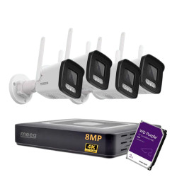 Kit Câmaras de Vigilância Bullet Wifi 8MP 4K Exterior - MGAKB08B