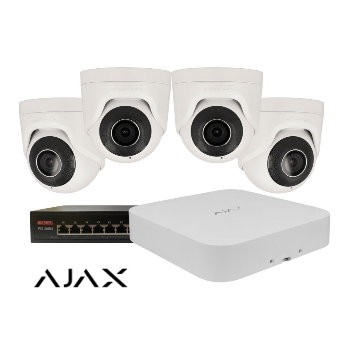 Ajax Kit Câmaras de Vigilância POE 8MP 4K Interior/Exterior- AJKD1 Ajax Kit Câmaras de Vigilância POE 8MP 4K Interior/Exterior- AJKD1