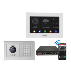 Dahua Kit Videoporteiro inteligente Cabo POE - VTO4202F-P-S2-S-VTH5321