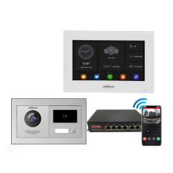 Dahua Kit Videoporteiro inteligente Cabo POE - VTO4202F-P-S2-RL-VTH5321