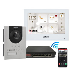Dahua Kit Videoporteiro inteligente Cabo POE - KTP01-VTH2621GW-P