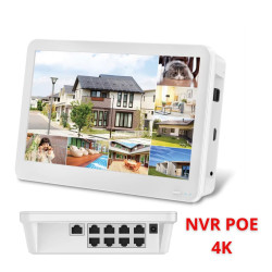 POE NVR 8 Portas 8MP 4K C/ ecrã 12 - MGNVRI08TE