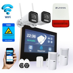 Pack Económico 7 Kit Sistema de Alarme com 2 Câmaras Rotativas MG110