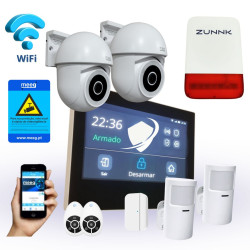 Pack Económico 8 Kit Sistema de Alarme com 2 Câmaras Rotativas MG110