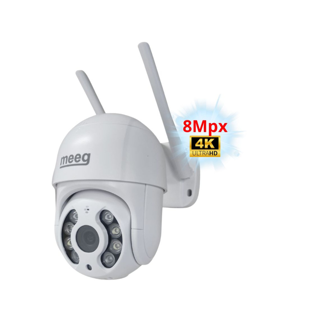 Câmara de Vigilância Exterior Rotativa 8MP 4K - MGB08B