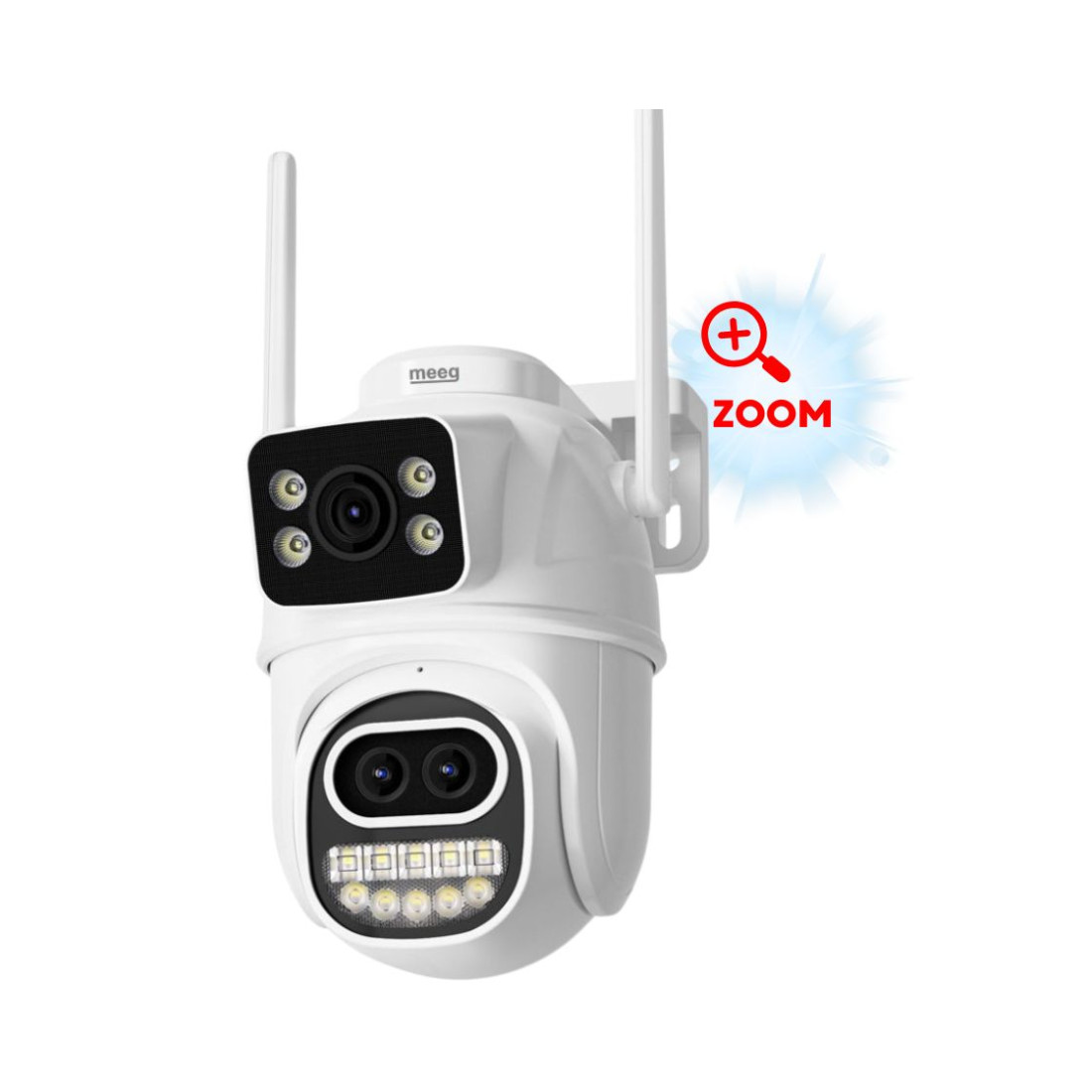 Câmara de Vigilância Exterior Rotativa 4MP X3 Triple icsee - MGB043DW