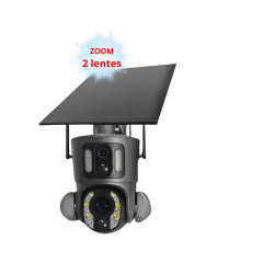 Câmara de Vigilância Rotativa Bateria/Solar 5mp Dual - MGSRTZ05