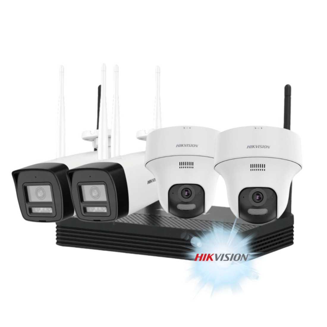 Kit Câmaras de Vigilância WiFi Hikvision 4MP - NKS424W02H-4 Kit Câmaras de Vigilância WiFi Hikvision 4MP - NKS424W02H-4