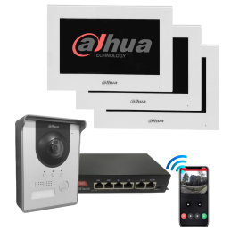 Dahua Kit Videoporteiro inteligente Cabo POE - KTP01-VTH2621GW-P3X