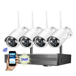 Meeg Kit Câmaras de Vigilância wifi 3MP Exterior - MGFK036