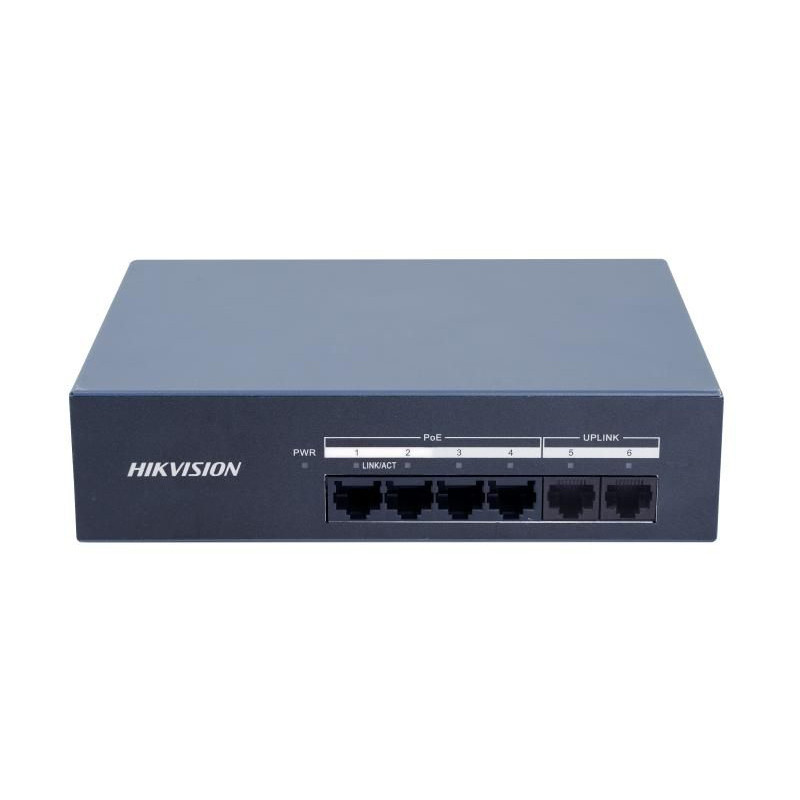 Hikvision POE Switch 4 Portas Gigabit - DS-XS06G-P