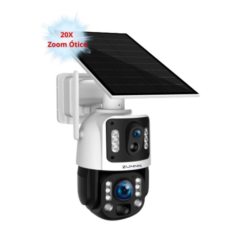 Câmara de Vigilância 4G Rotativa Bateria/Solar 20X Zoom -  MGU4B4GZ