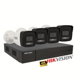 Hikvision Kit Câmaras de Vigilância Bullet POE 8MP 4K - HIKK8P1H