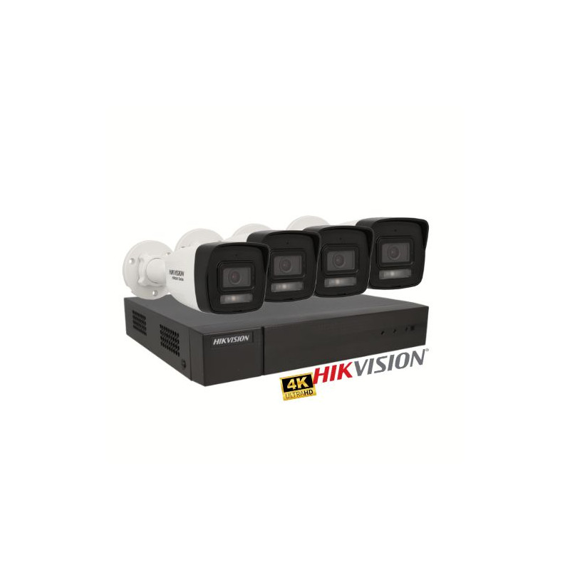 Hikvision Kit Câmaras de Vigilância Bullet POE 8MP 4K - HIKK8P1H