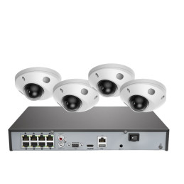 Kit Câmaras mini dome de Vigilância POE 5MP - AEH5D