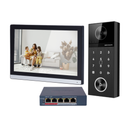 Hikvision Kit Videoporteiro inteligente Cabo POE - DS-KIS612-PS
