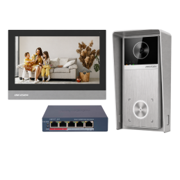 Hikvision Kit Videoporteiro inteligente Cabo POE - DS-KIS613-S2