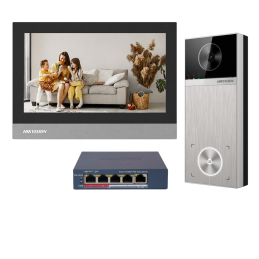 Hikvision Kit Videoporteiro inteligente Cabo POE - DS-KIS613-S2