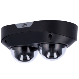 Câmara IP Dome Dupla Uniview Prime 2x4MP 2.8mm LightHunter IP67 IK10 (Preto)