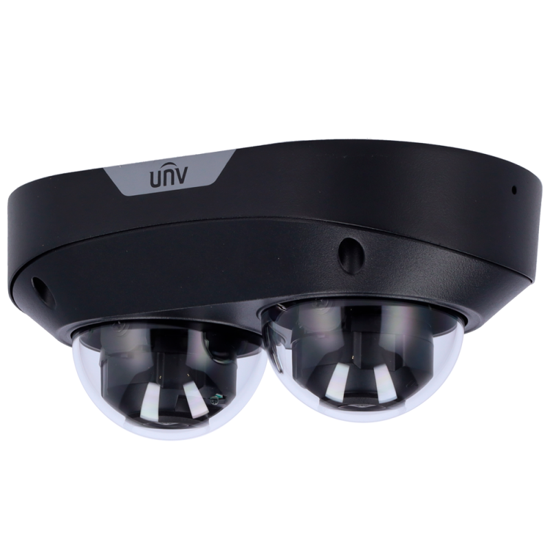 Câmara IP Dome Dupla Uniview Prime 2x4MP 2.8mm LightHunter IP67 IK10 (Preto)
