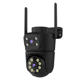 Câmara IP WiFi Dual 2K 3MP com Dupla Lente, PTZ e Auto-Tracking