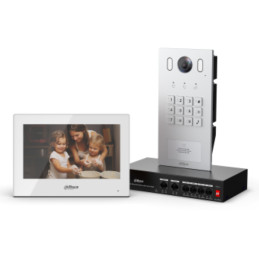 Kit Videoporteiro IP com Câmara 2MP, Monitor 7" Wi-Fi e PoE