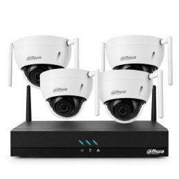 Dahua Kit Câmaras de Vigilância Fixas Exterior 4MP 2K - NVR-IPC-HDBW1430DE-SW